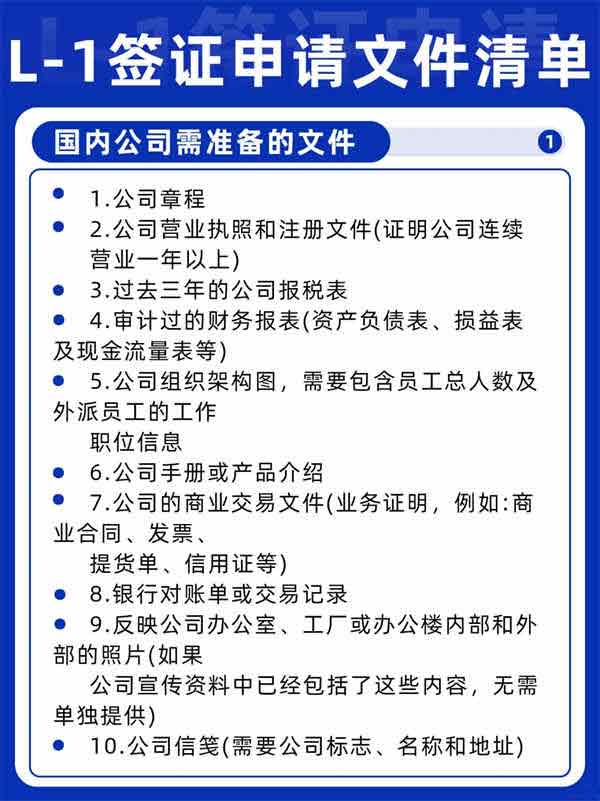 美國L1簽證申請材料攻略｜超全準(zhǔn)備清單
